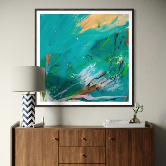Jade Sea Tides - Print On Fine Art Paper