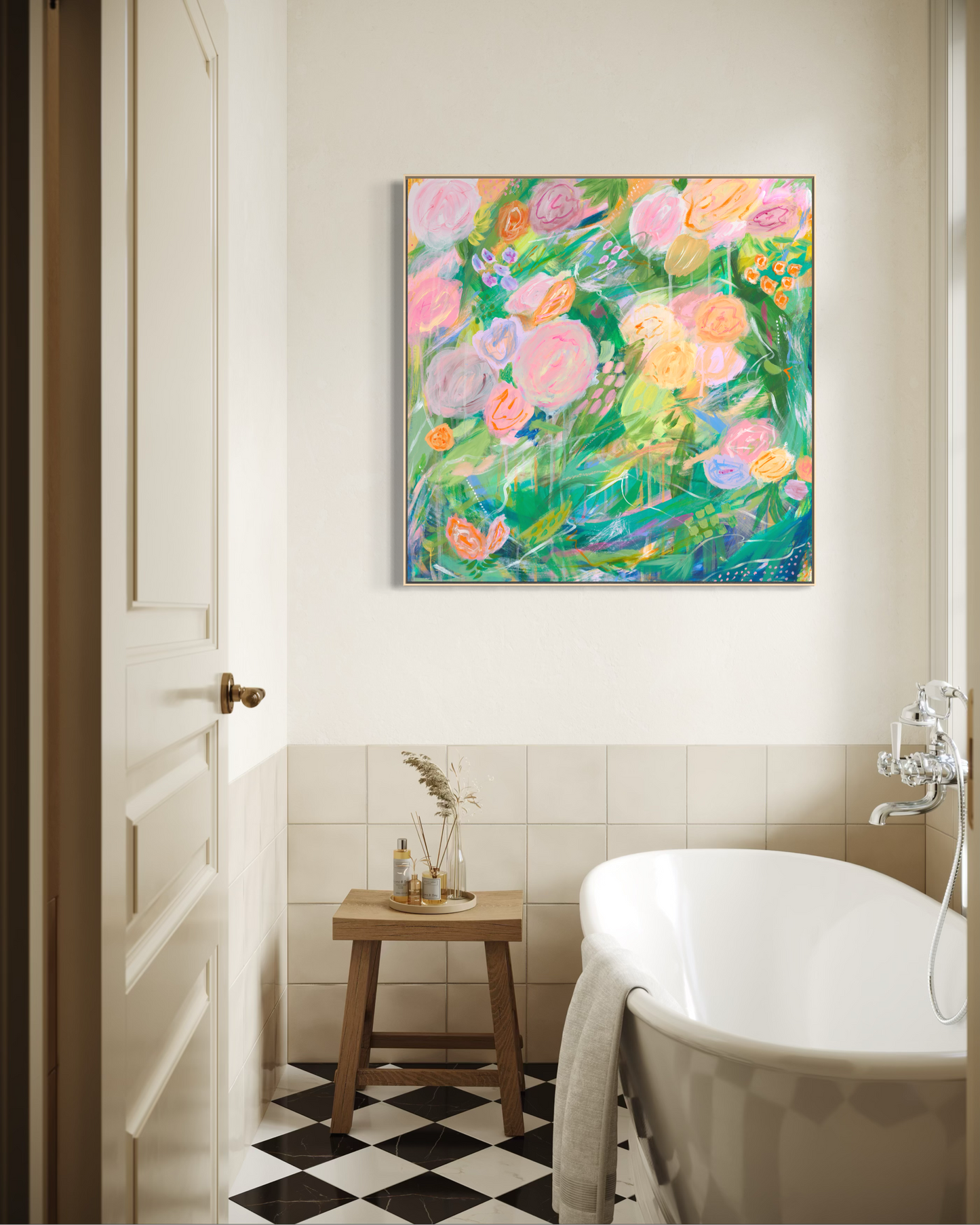 Green Blooms - Print On Fine Art Paper