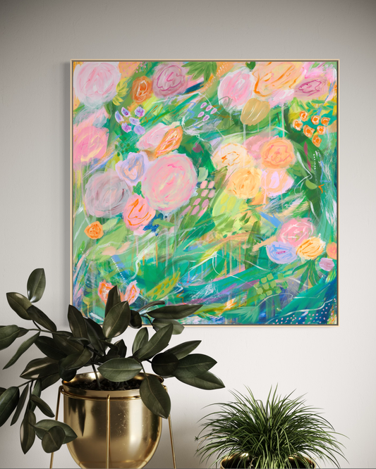 Green Blooms - Print On Fine Art Paper