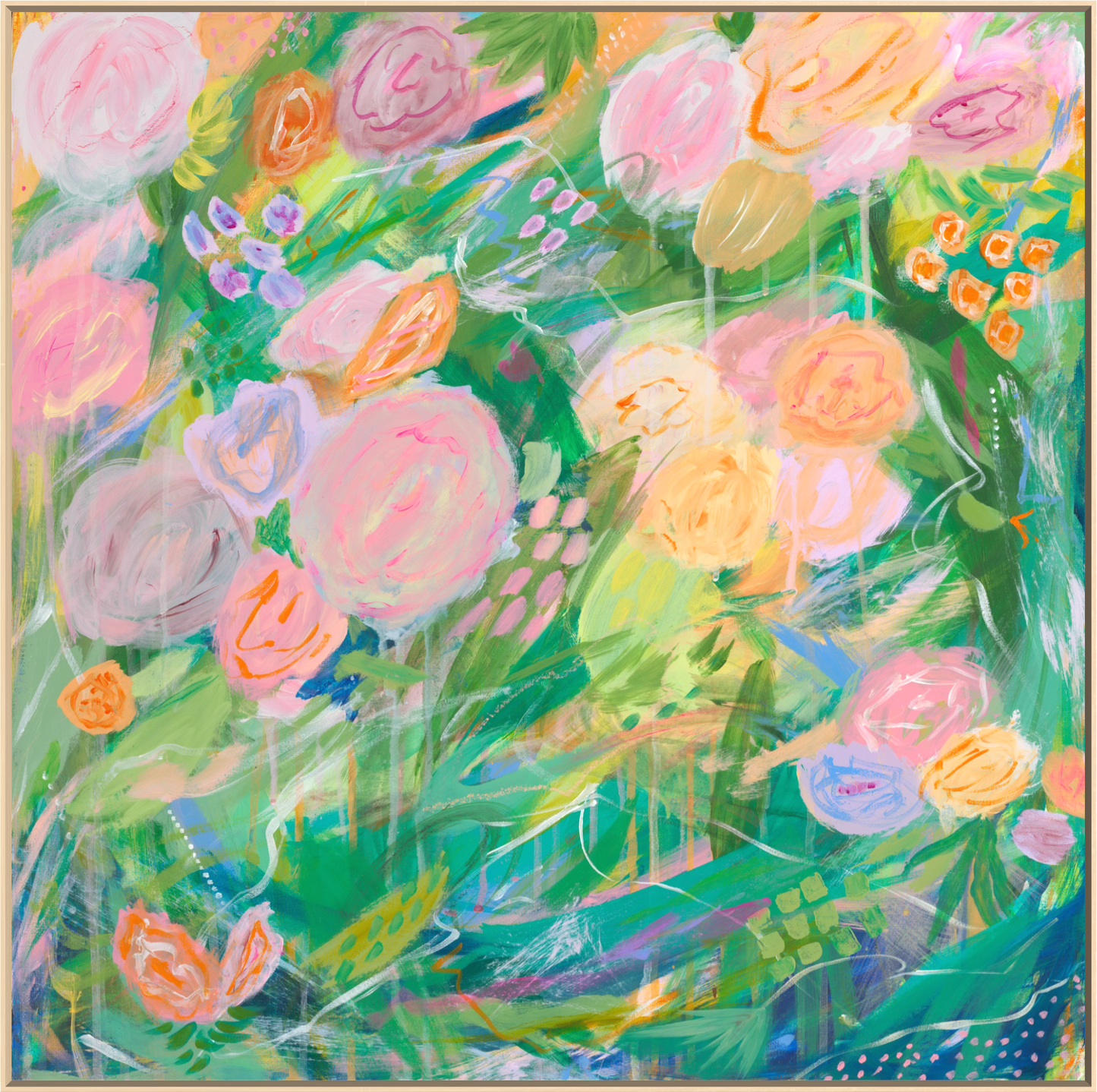 Green Blooms - Print On Fine Art Paper